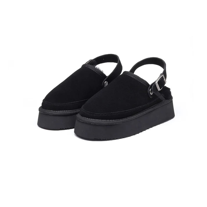WOOL BOKEN PLATFORM SHOES 5874