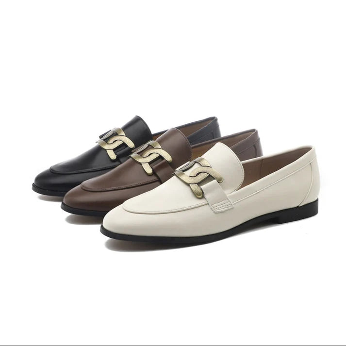 VINTAGE BRITISH STYLE SQUARE HEEL LOAFERS 7212