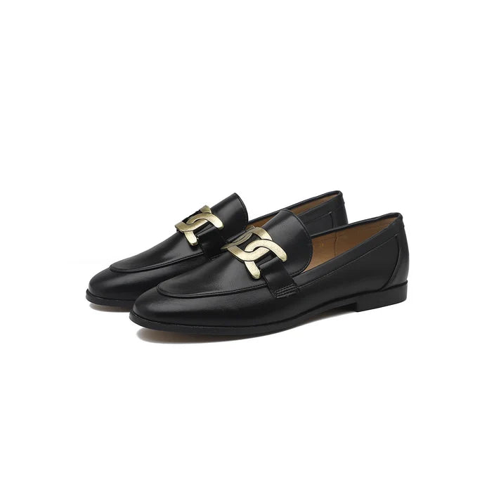 VINTAGE BRITISH STYLE SQUARE HEEL LOAFERS 7212