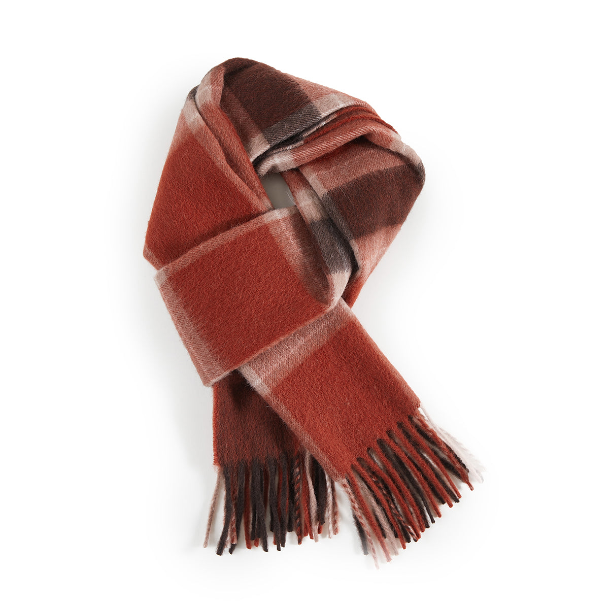 British Wool Plaid Scarf Soft Warm Classic Winter Style 970117