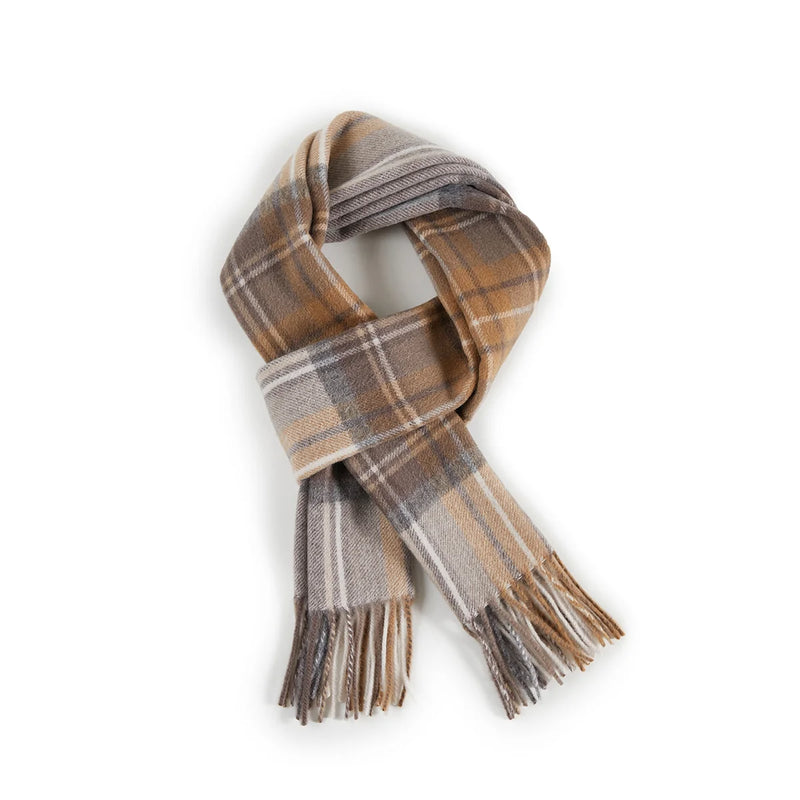 British Wool Plaid Scarf Soft Warm Classic Winter Style 970117