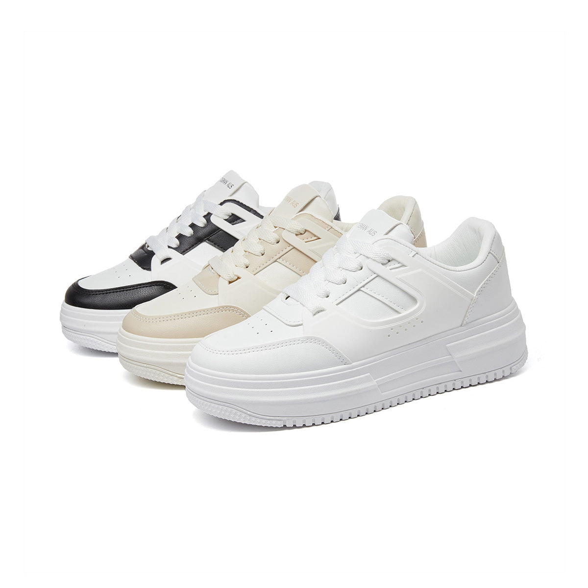 COLOR BLOCK PLATFORM CASUAL SHOES 4223