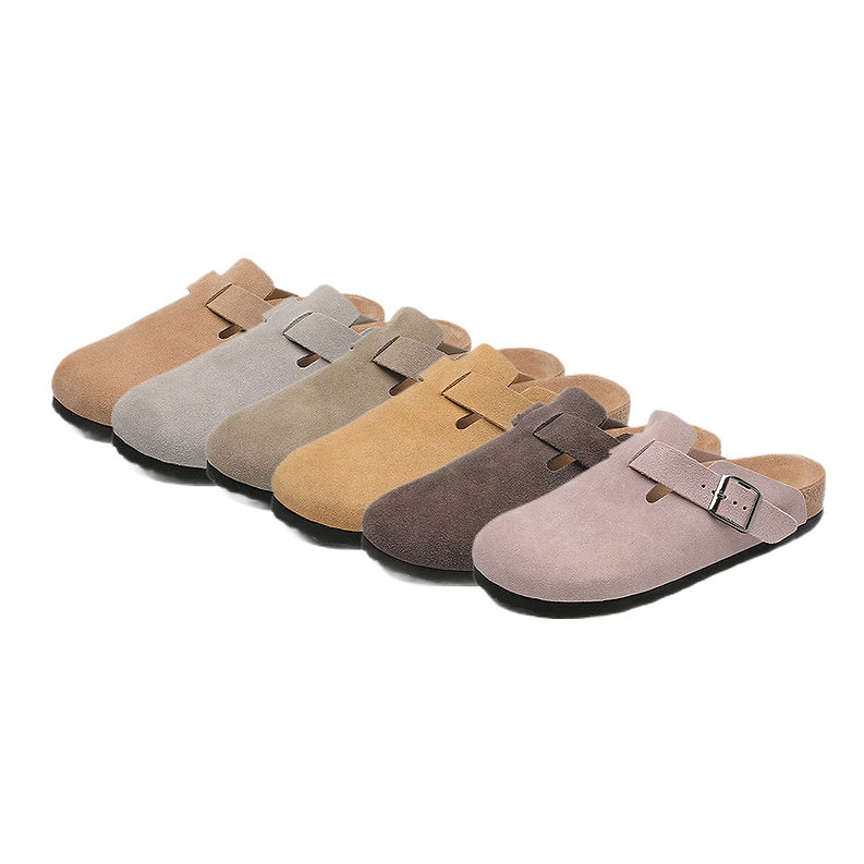 CORK SOLE CLOSED TOE SLIPPERS 4405