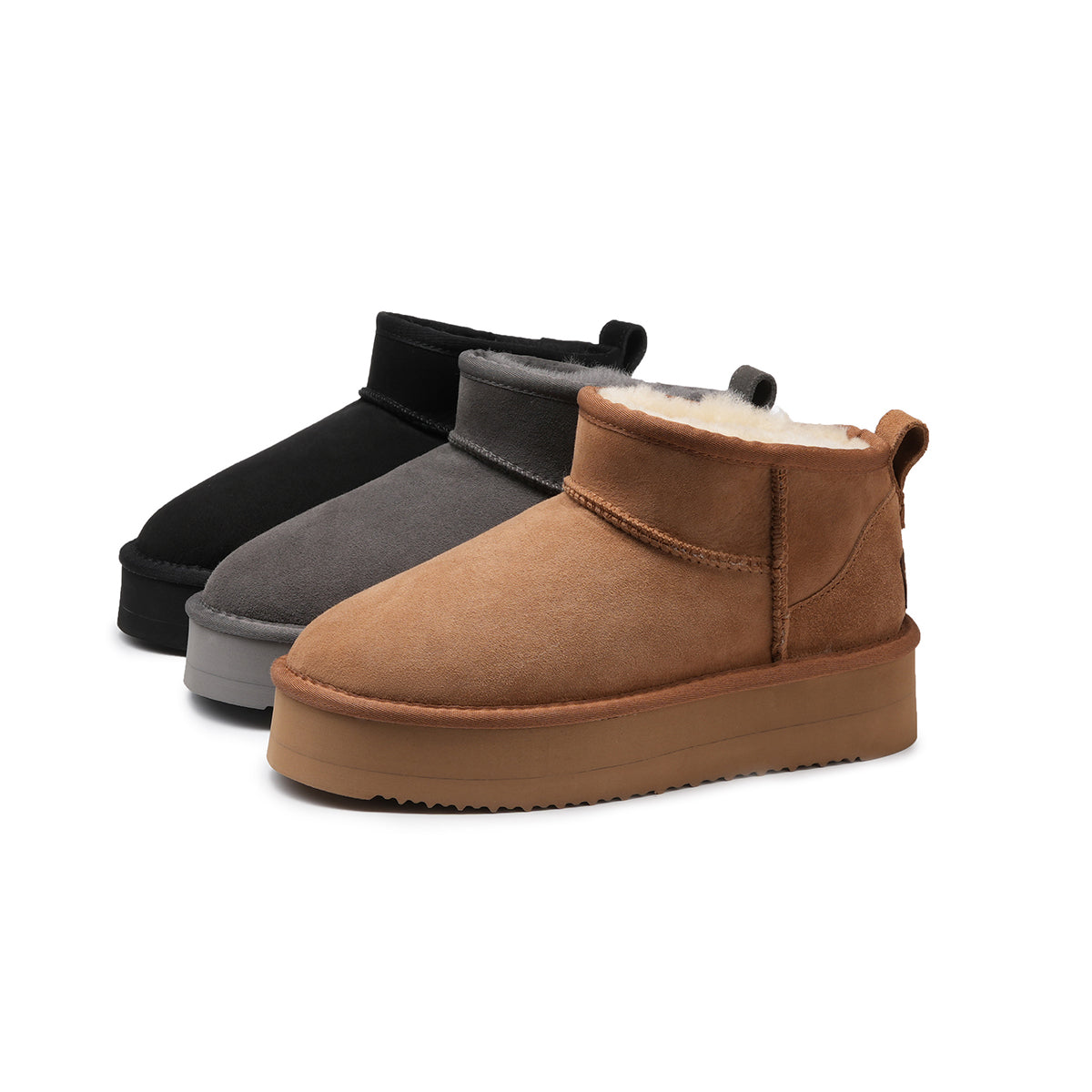 PLATFORM SLANTED SNOW BOOTS 5862