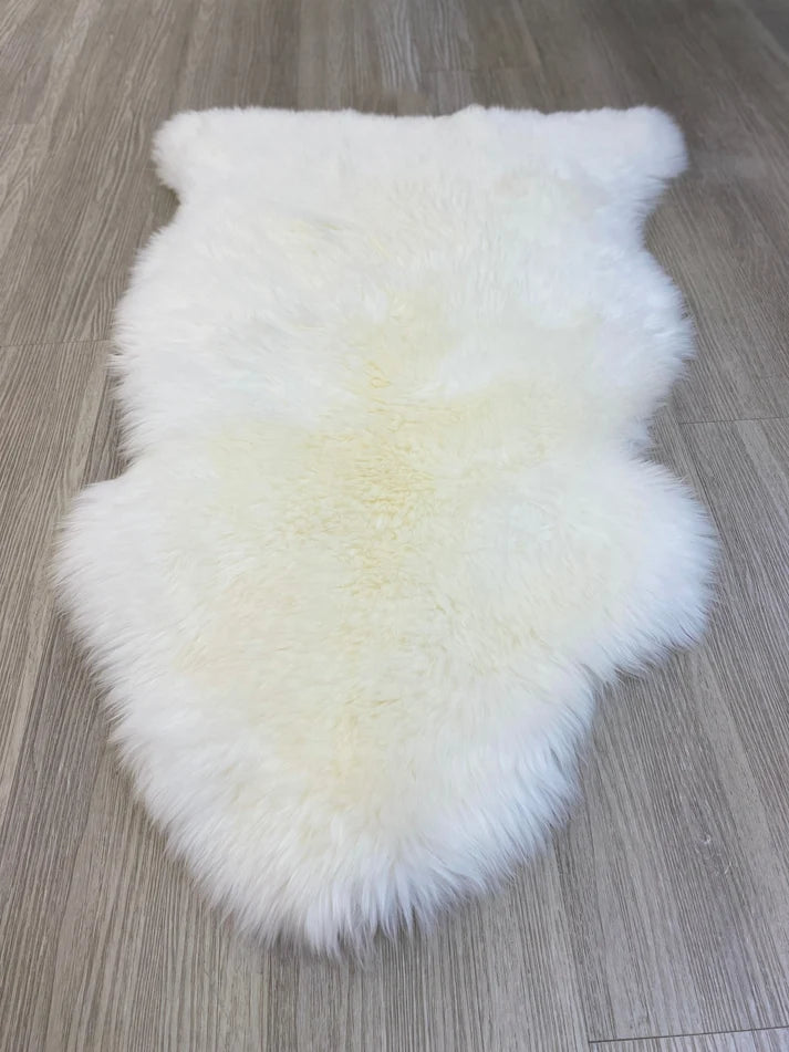 SHEEPSKIN SINGLE LONG WOOL RUG  105 115cm SSL