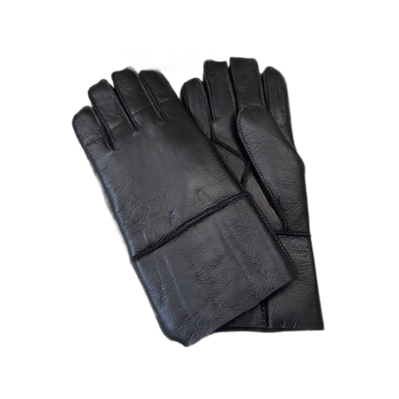 Warm Genuine Shearling Leather Gloves for Winter Outdoor Wear 970301